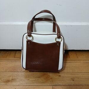 Brown and White Purse, 1960s/1970s, No brand name.